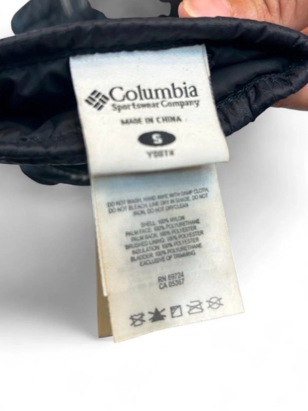 Columbia Black Insulated Ski Gloves